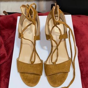 Lace up strappy heels